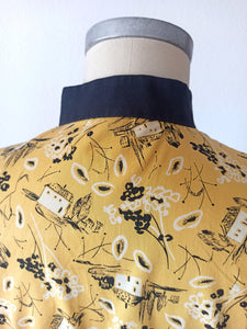 1950s - Rare & Fabulous Novelty Print Bolero - Sz 40