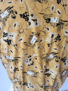 1950s - Rare & Fabulous Novelty Print Bolero - Sz 40