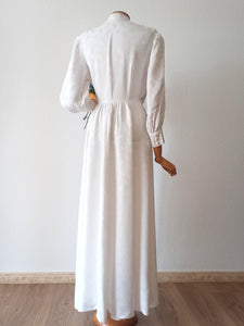 1940s - Marvelous White Rayon Bridal Dress - W28.5 (72cm)