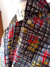 Carica l&#39;immagine nel visualizzatore di Gallery, 1940s 1950s - JOSSELYNE, Paris - Abstract Cotton Blouse - W36 (92cm)

