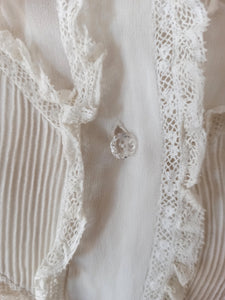 1930s 1940s - Outstanding Beauty Gauze Silk Blouse - W36 (92cm)