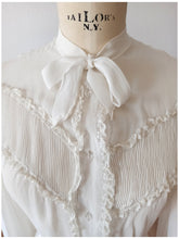 Load image into Gallery viewer, 1930s 1940s - Outstanding Beauty Gauze Silk Blouse - W36 (92cm)
