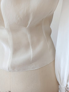 1930s 1940s - Outstanding Beauty Gauze Silk Blouse - W36 (92cm)