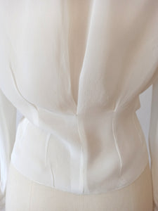 1930s 1940s - Outstanding Beauty Gauze Silk Blouse - W36 (92cm)