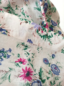 1950s - Adorable Floral Cotton Dress - W25 (64cm)