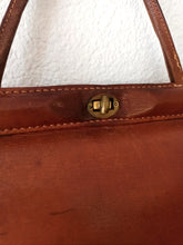 Carica l&#39;immagine nel visualizzatore di Gallery, 1940s 1950s - Gorgeous Brown Leather Handbag
