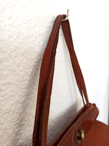 1940s 1950s - Gorgeous Brown Leather Handbag