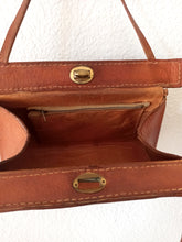 Carica l&#39;immagine nel visualizzatore di Gallery, 1940s 1950s - Gorgeous Brown Leather Handbag
