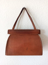 Carica l&#39;immagine nel visualizzatore di Gallery, 1940s 1950s - Gorgeous Brown Leather Handbag

