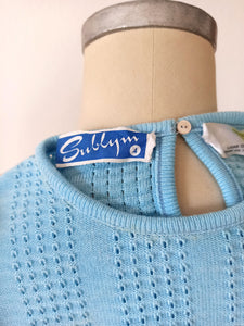 1960s - DEADSTOCK - SUBLYM, Spain - Knit Jumper - Sz 4