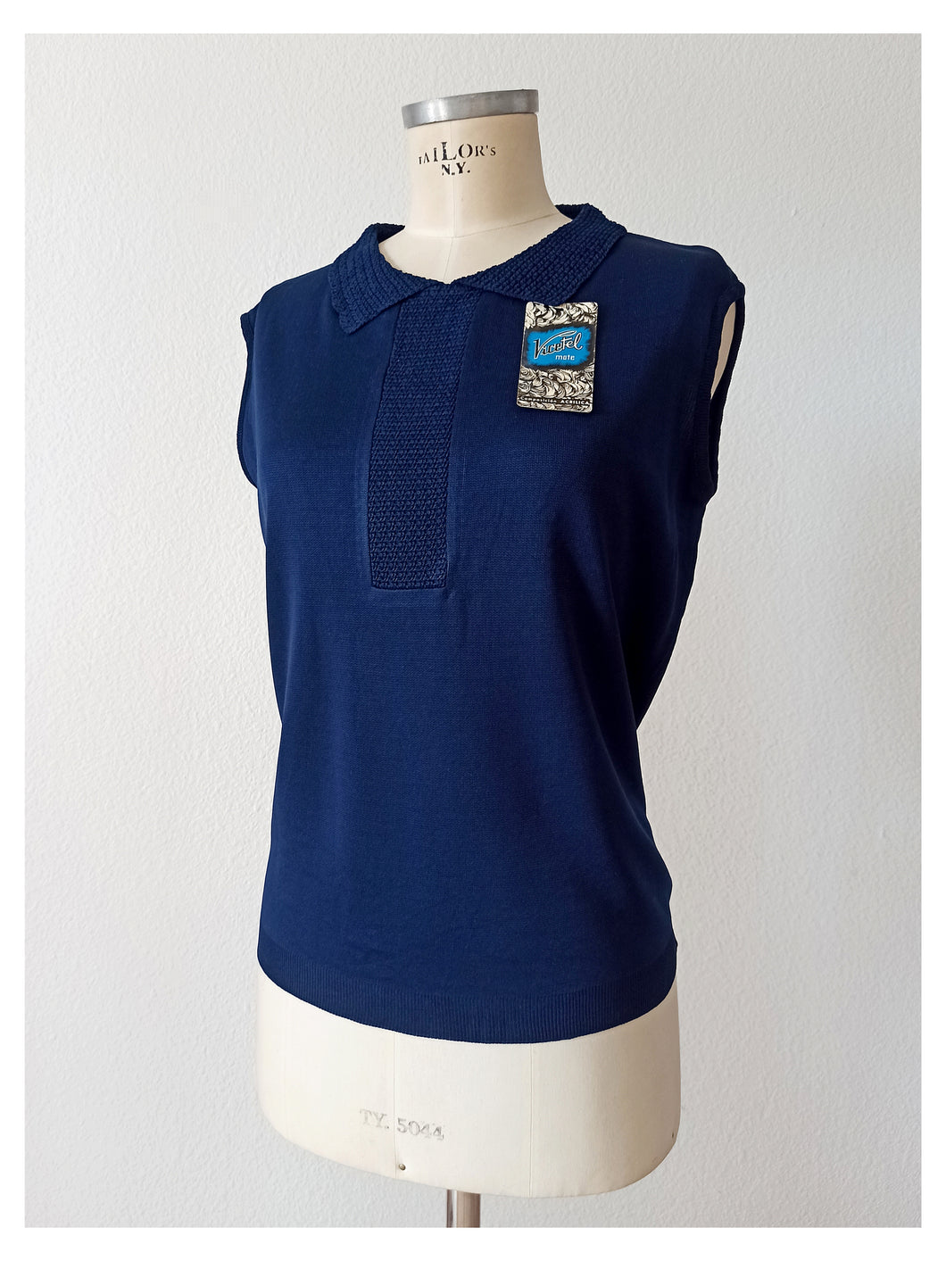 1960s - DEADSTOCK - VICETEL, Spain - Gorgeous Knit Top
