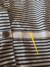Cargar imagen en el visor de la galería, 1950s - Superb French Black Stripes Cotton Dress - W29 (74cm)
