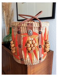 1950s 1960s - Rarity! Fabulous Acapulco Massive Format Handbag