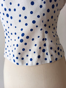 1950s - Exquisite Textured Rayon Dotted Set - W29 (74cm)