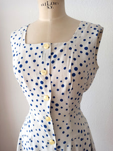 1950s - Exquisite Textured Rayon Dotted Set - W29 (74cm)