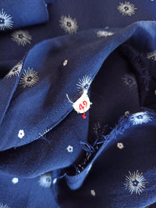 1940s - Exquisite Atomic Print Rayon Dress - W31.5 (80cm)