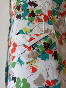 1940s - Marvelous Colors Rayon Dress - W27 (68cm)