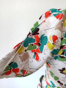 1940s - Marvelous Colors Rayon Dress - W27 (68cm)