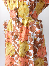 Carica l&#39;immagine nel visualizzatore di Gallery, 1940s 1950s - Gorgeous Roseprint Cotton Dress - W30 (76cm)
