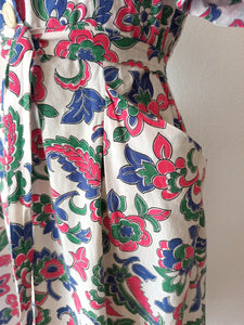 1940s - JOSSELYNE, Paris - Stunning Cotton Dress - W31 (80cm)