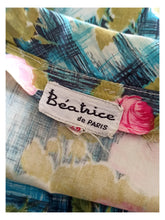 Carica l&#39;immagine nel visualizzatore di Gallery, 1950s 1960s - BÉATRICE, Paris - Precious Roseprint Cotton Dress - W28.5 (72cm)
