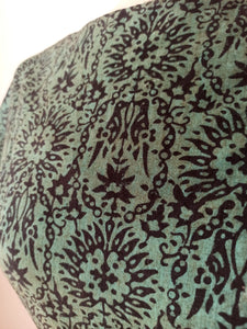 1950s 1960s - Gorgeous Green Cotton Dress - W26 (66cm)