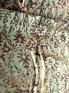 1950s 1960s - Gorgeous Green Cotton Dress - W26 (66cm)
