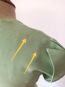 1940s - Delightful Apple Green Embroidery Bolero Dress - W24.5 (62cm)
