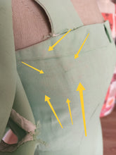 Cargar imagen en el visor de la galería, 1940s - Delightful Apple Green Embroidery Bolero Dress - W24.5 (62cm)
