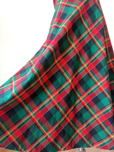 1950s - Gorgeous Tartan Cotton Dress - W33 (84cm)