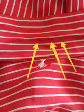 Load image into Gallery viewer, 1940s - Gorgeous Bow Red Striped Rayon Blouse - W33 (84cm)
