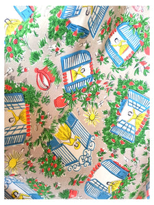 1940s - Adorable Novelty Print Rayon Skirt - W33 (88cm)