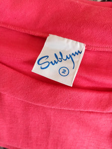 1950s - SUBLYM - Deadstock Cherry Cotton Top - Sz 2