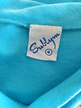Carica l&#39;immagine nel visualizzatore di Gallery, 1950s - SUBLYM - Deadstock Blue Cotton Top - Sz 4
