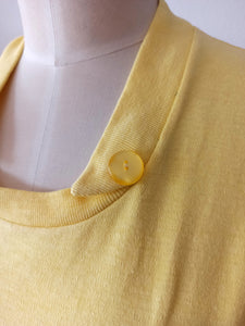1950s - SUBLYM - Deadstock Yellow Cotton Top - Sz 2