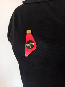 1950s - SUBLYM - Deadstock Black Cotton Top - Sz 2