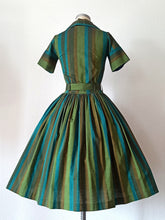 Load image into Gallery viewer, 1950s - UNWORN - Spectacular Autumn Colors Cotton Dress - W28.5 (72cm)

