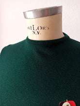 Cargar imagen en el visor de la galería, 1960s - DEADSTOCK - VICENTE, Spain - Forest Green Knit Sweater - Sz 3
