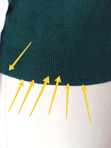 1960s - DEADSTOCK - VICENTE, Spain - Forest Green Knit Sweater - Sz 3