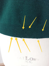 Cargar imagen en el visor de la galería, 1960s - DEADSTOCK - VICENTE, Spain - Forest Green Knit Sweater - Sz 3
