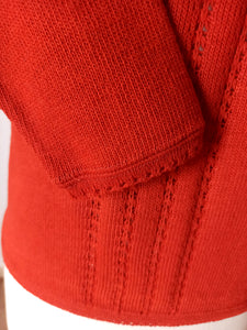 1960s - DEADSTOCK - MACAP, Spain - Brick Knit Sweater - Sz 3
