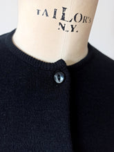 Cargar imagen en el visor de la galería, 1960s - DEADSTOCK - COFASA, Spain - Black Knit Cardigan - Sz 4
