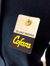 Cargar imagen en el visor de la galería, 1960s - DEADSTOCK - COFASA, Spain - Black Knit Cardigan - Sz 4
