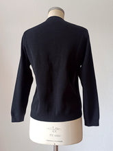 Cargar imagen en el visor de la galería, 1960s - DEADSTOCK - COFASA, Spain - Black Knit Cardigan - Sz 4
