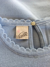 Cargar imagen en el visor de la galería, 1960s - DEADSTOCK - VICENTE, Spain - Blue Knit Sweater - Sz 4
