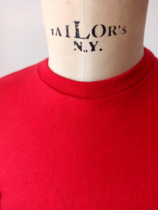 1960s - DEADSTOCK - SUBLYM, Spain - Red Zipper Black Top - Sz 2