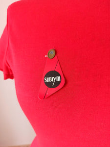 1960s - DEADSTOCK - SUBLYM, Spain - Red Zipper Black Top - Sz 2