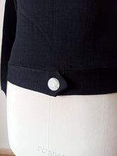 Laden Sie das Bild in den Galerie-Viewer, 1960s - DEADSTOCK - SUBLYM, Spain - Back Zipper Black Top - Sz 4
