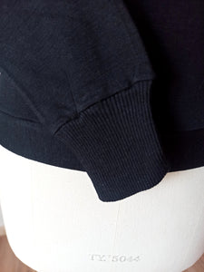 1960s - DEADSTOCK - SUBLYM, Spain - Back Zipper Black Top - Sz 4