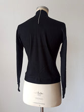 Laden Sie das Bild in den Galerie-Viewer, 1960s - DEADSTOCK - SUBLYM, Spain - Back Zipper Black Top - Sz 4
